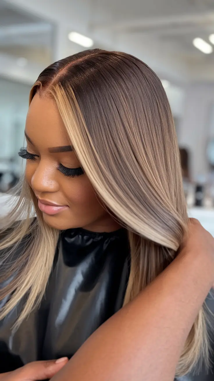 Top Hair Colors for Black Women This Fall 2025 Buttery Caramel Money Piece