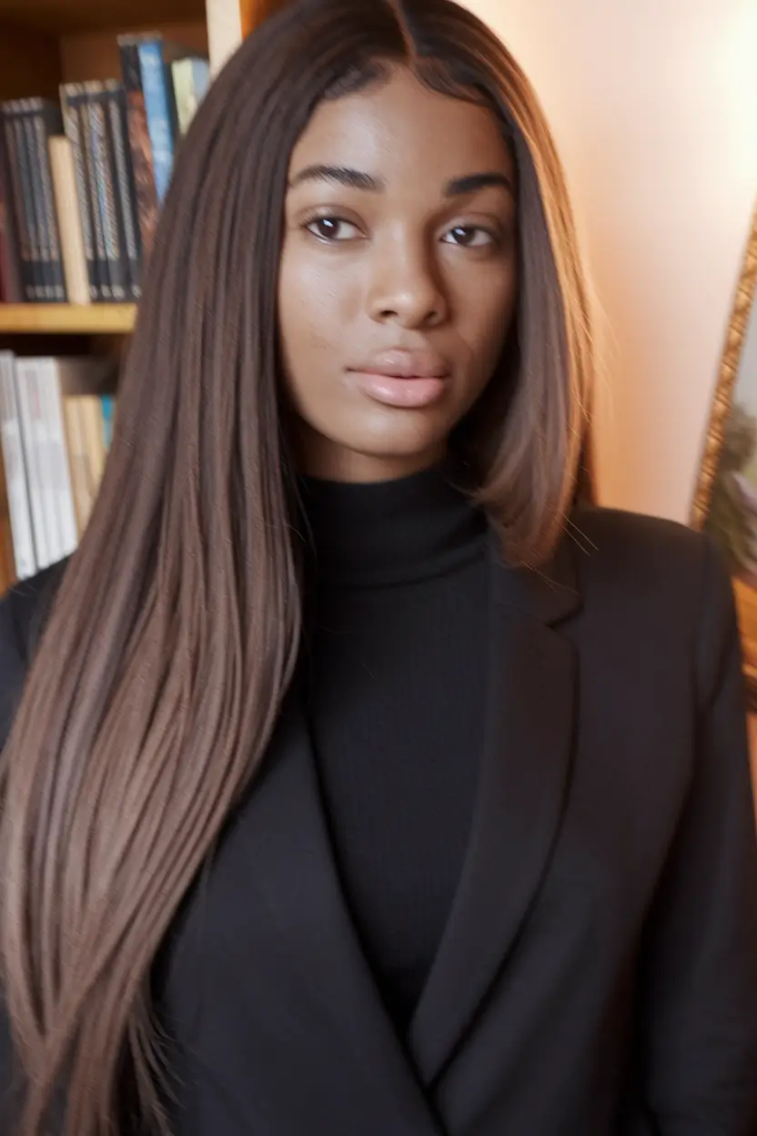 Top Hair Colors for Black Women This Fall 2025 Mushroom-Mocha Executive Flow