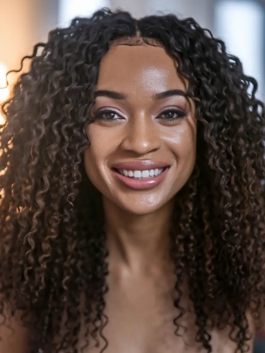 Top Hair Colors for Black Women This Fall 2025 Glossy Cocoa Spiral Curls