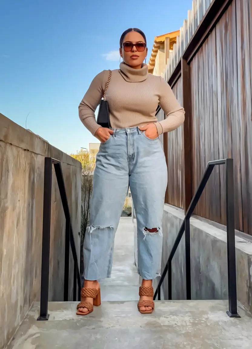 Trendy Fall Fashion outfits for Latina Women in 2025+Soft Neutrals and Denim for Laid-Back Confidence