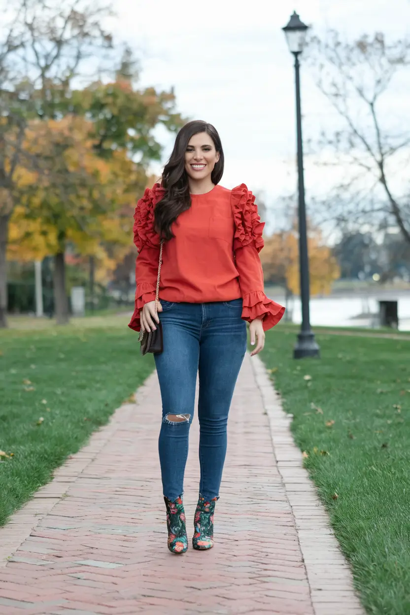 Trendy Fall Fashion outfits for Latina Women in 2025+Playful Volume and Bold Prints for Crisp Autumn Days