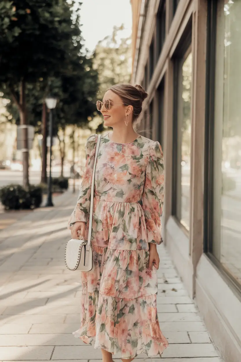 fall fashion outfits classy Floral Finesse for Golden Hours