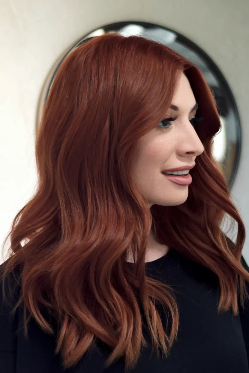 Warm Fall Hair Colors for Latinas in 2025 Rusted Sangria Waves