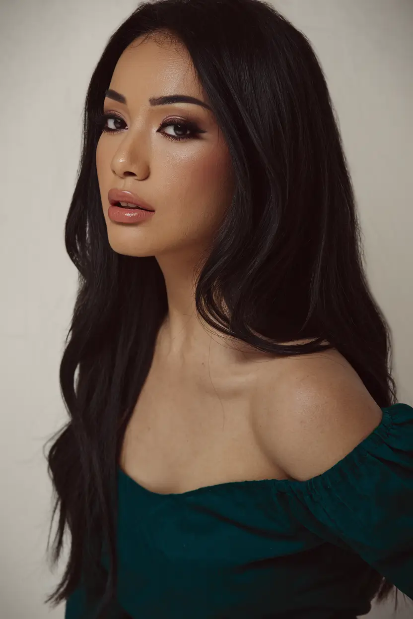 Warm Fall Hair Colors for Latinas in 2025 Midnight Velvet Cascade