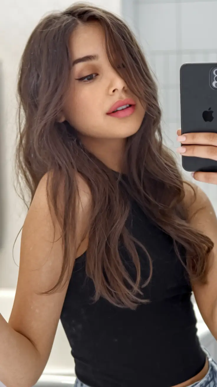 Warm Fall Hair Colors for Latinas in 2025 Smoky Brown Layers with a Hint of Mauve