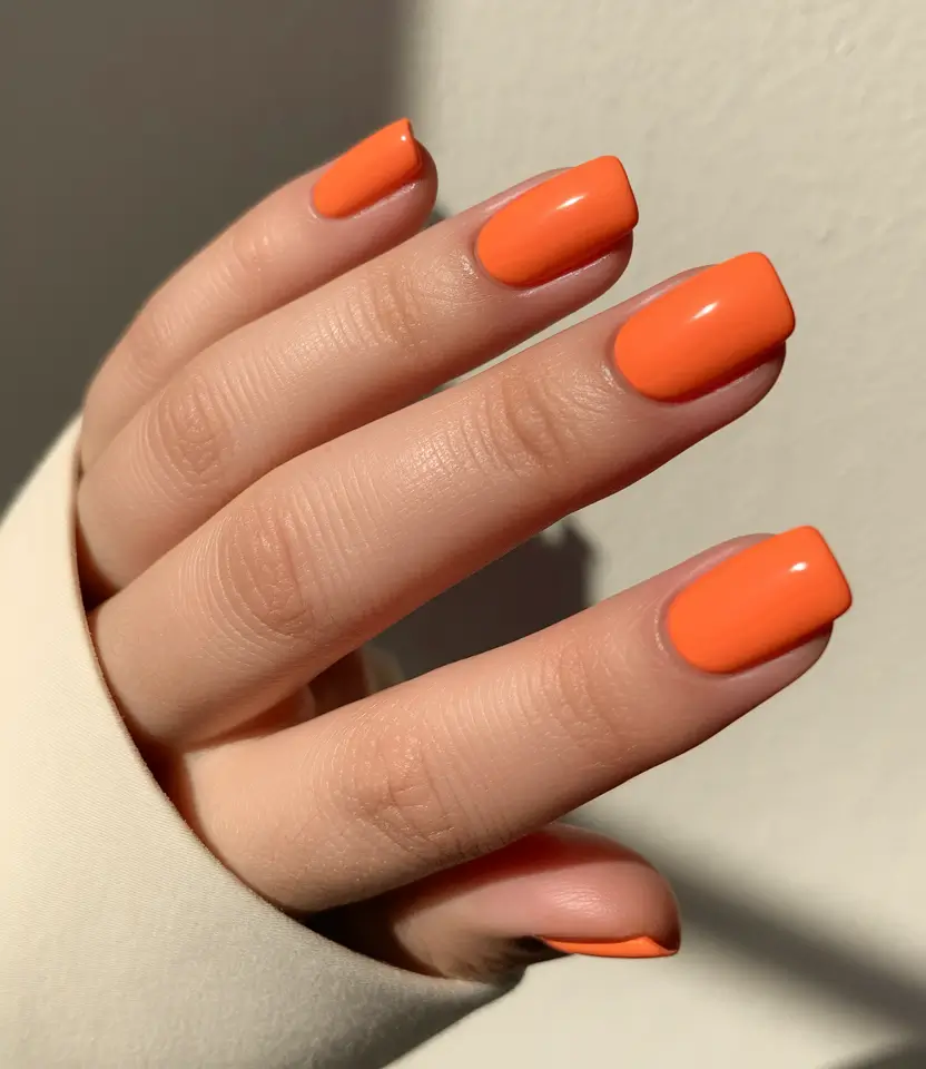 2025 Autumn Nail Designs Playful Pumpkin Orange