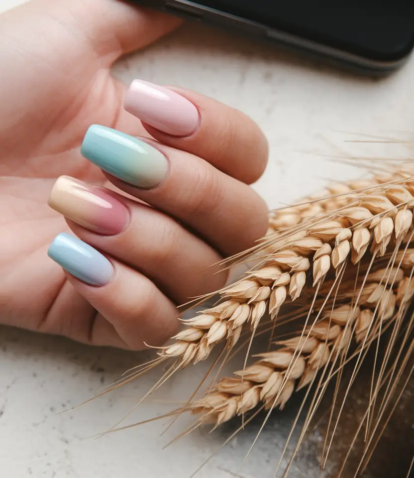 2025 Autumn Nail Designs Pastel Ombre Harvest Tones