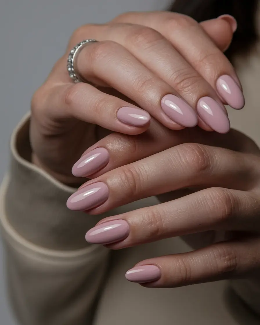 2025 Neutral Fall Nails Soft Ballet Pink Elegance
