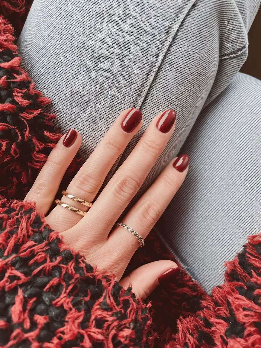 2025 Short Fall Nail Trends Candy Apple Red for Crisp Days