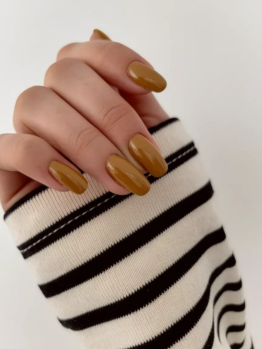 Autumn 2025 Nail Color Trends Mustard Mood