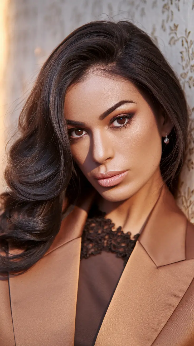 Best Fall 2025 Haircuts for Mid-Length Hair Voluminous Side-Swept Curls