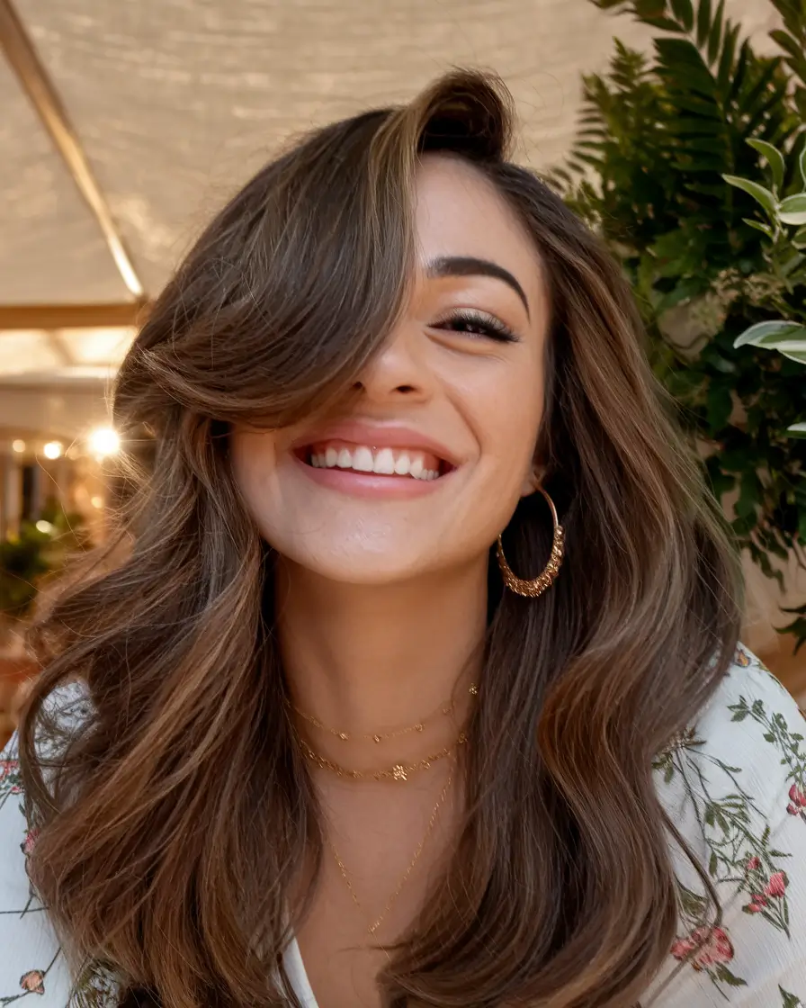 Best Fall 2025 Haircuts for Mid-Length Hair Playful Layers with a Side Sweep