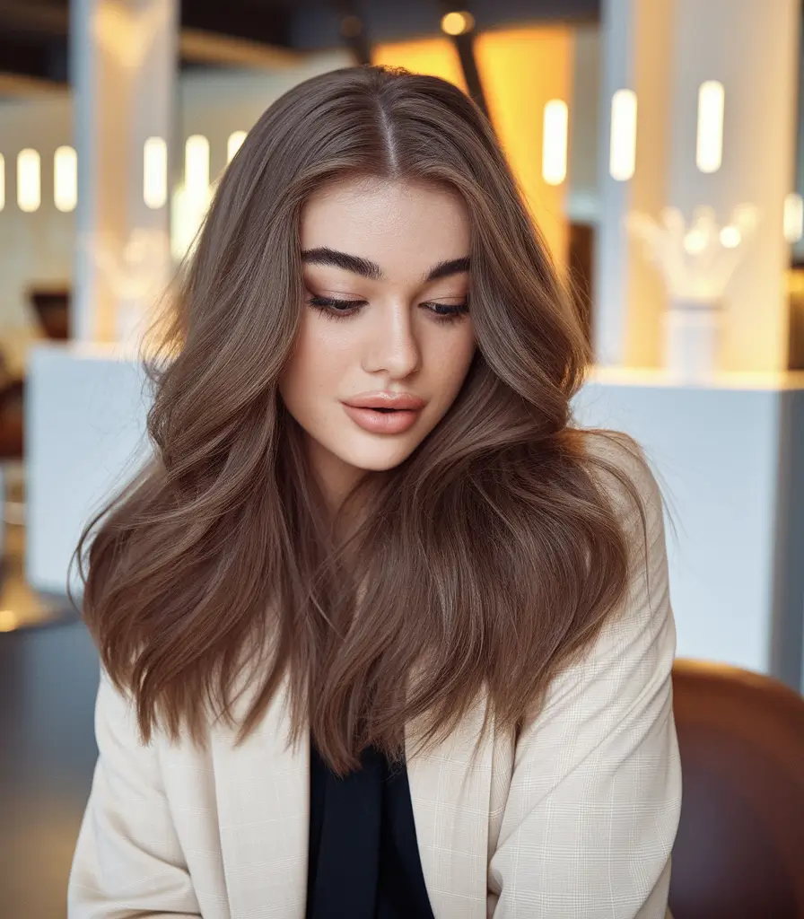 Best Fall 2025 Haircuts for Mid-Length Hair Soft Volume with Middle Part