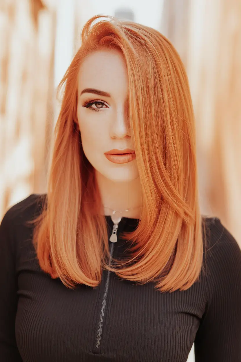 Best Fall Hair Colors Trends 2025 for Cool Skin Glazed Ginger Straight