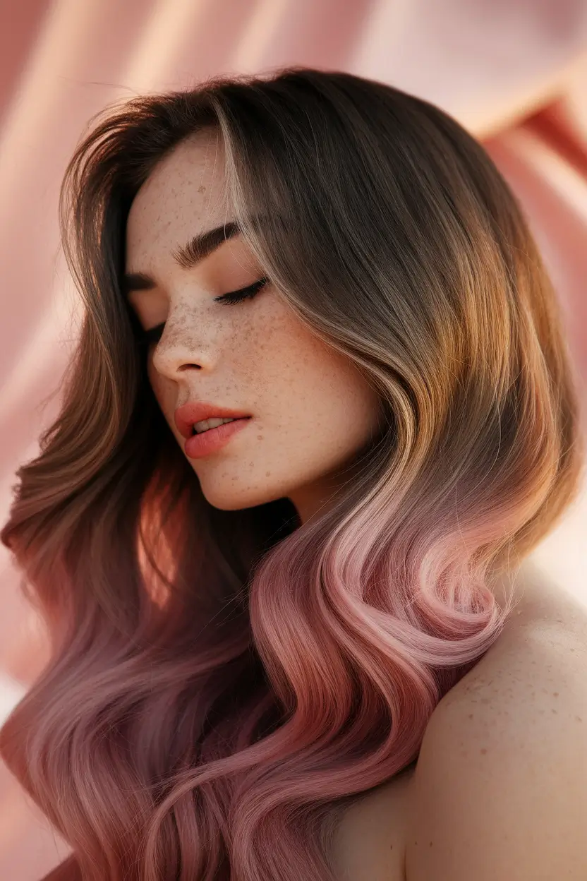 Best Fall Hair Colors Trends 2025 for Cool Skin Rose Smoke Ombre