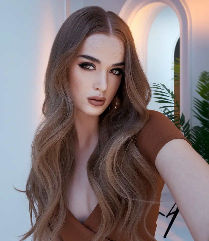 Best Long Haircut to Try This Fall 2025 Soft Glam Waves with a Center Part