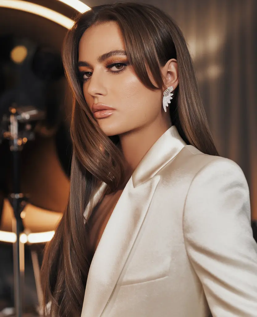 Best Long Haircut to Try This Fall 2025 Chestnut Brown with Long Face-Framing Layers