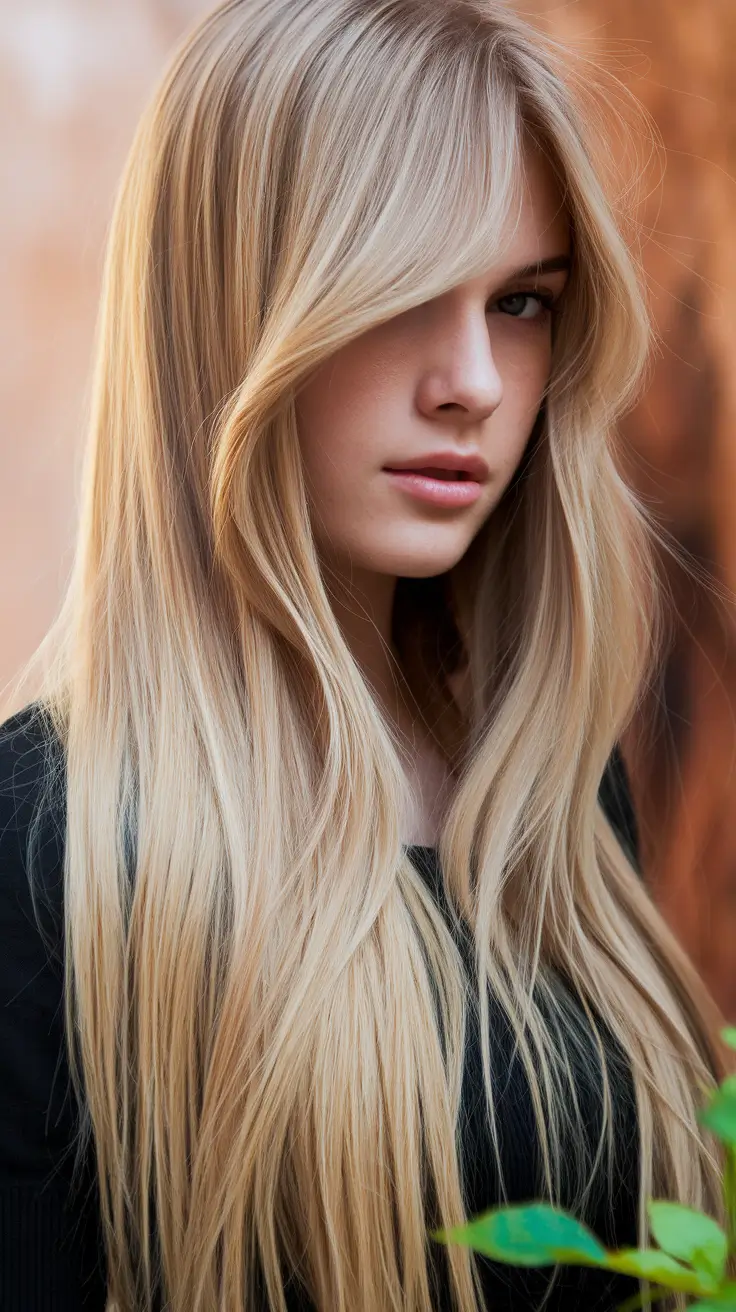 Best Long Haircut to Try This Fall 2025 Face-Framing Layers with Side-Swept Bangs
