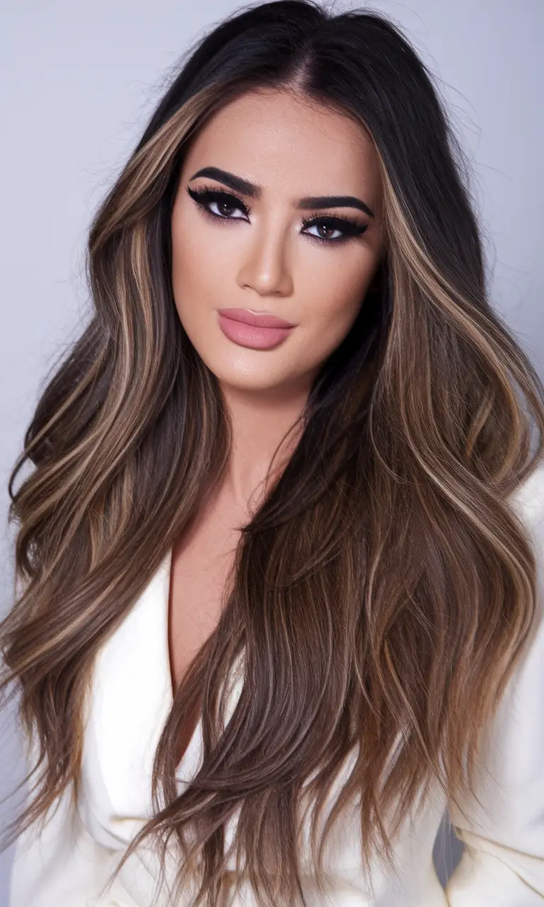 Chic and Cute Hair Color Ideas for Fall 2025 Rich Brunette with Money Piece Magic