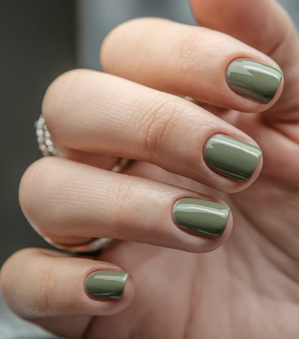 Early Fall Nails Ideas for 2025 Effortless Short Sage