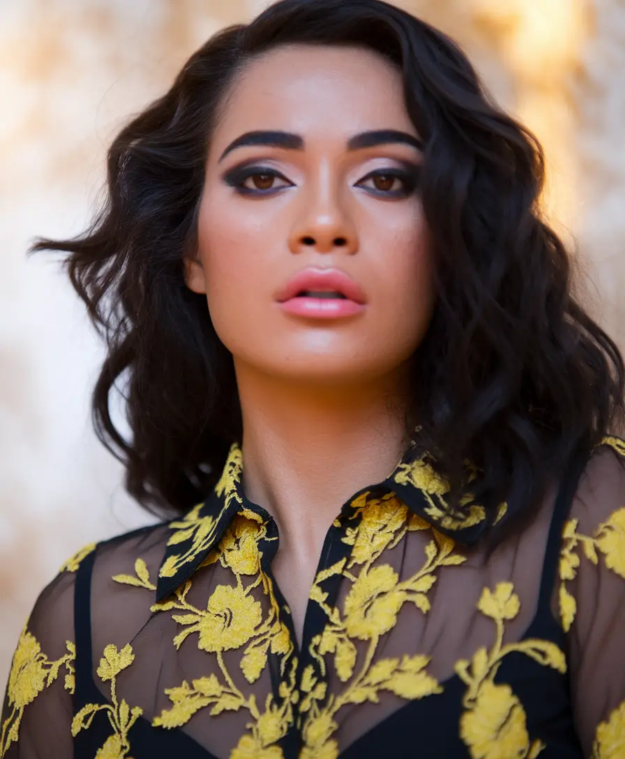 Fall 2025 Hair Colors on Deep Skin Tones Soft Black Tousled Volume