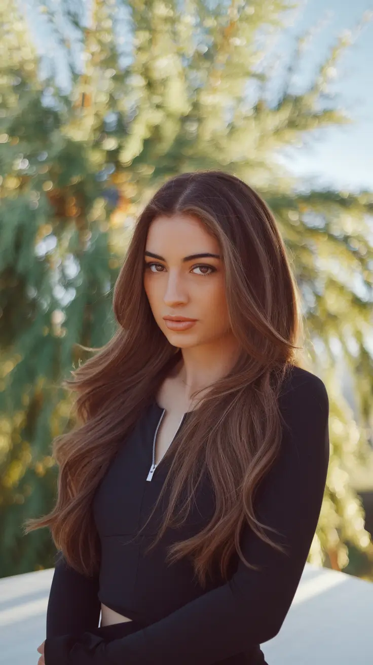 Fall 2025 Hair Colors on Deep Skin Tones Neutral Cinnamon Brunette