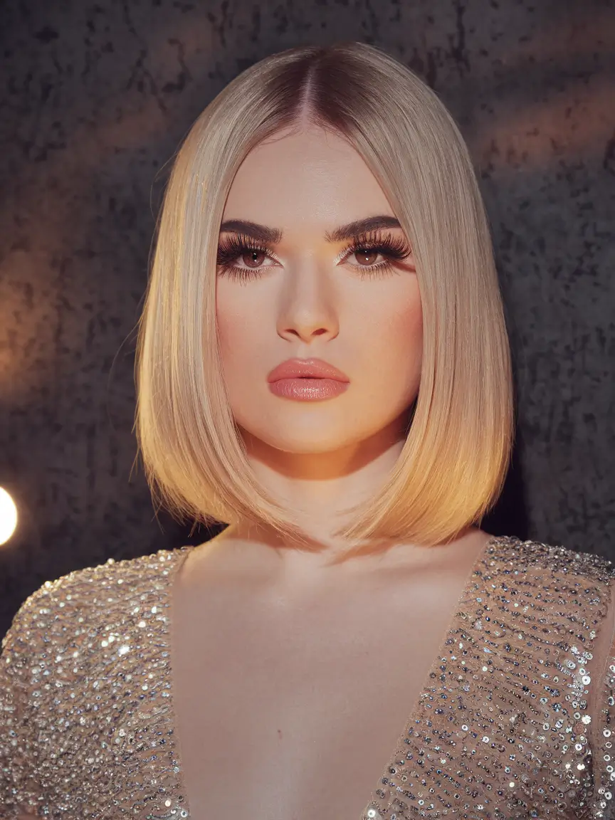 Fall 2025 Hairstyle + Hair Color Inspiration Polished Blonde Bob