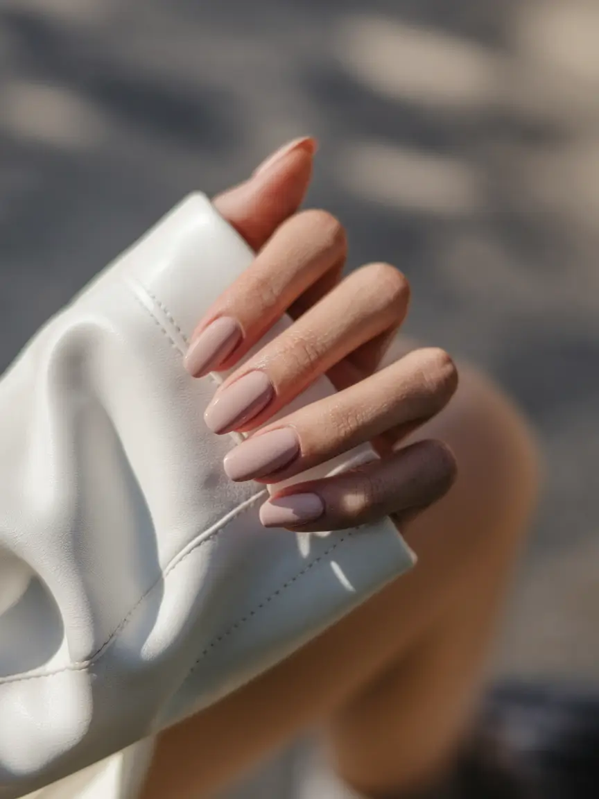 Fall 2025 Nail Color Ideas for 40+ Women Neutral Beige Minimalism