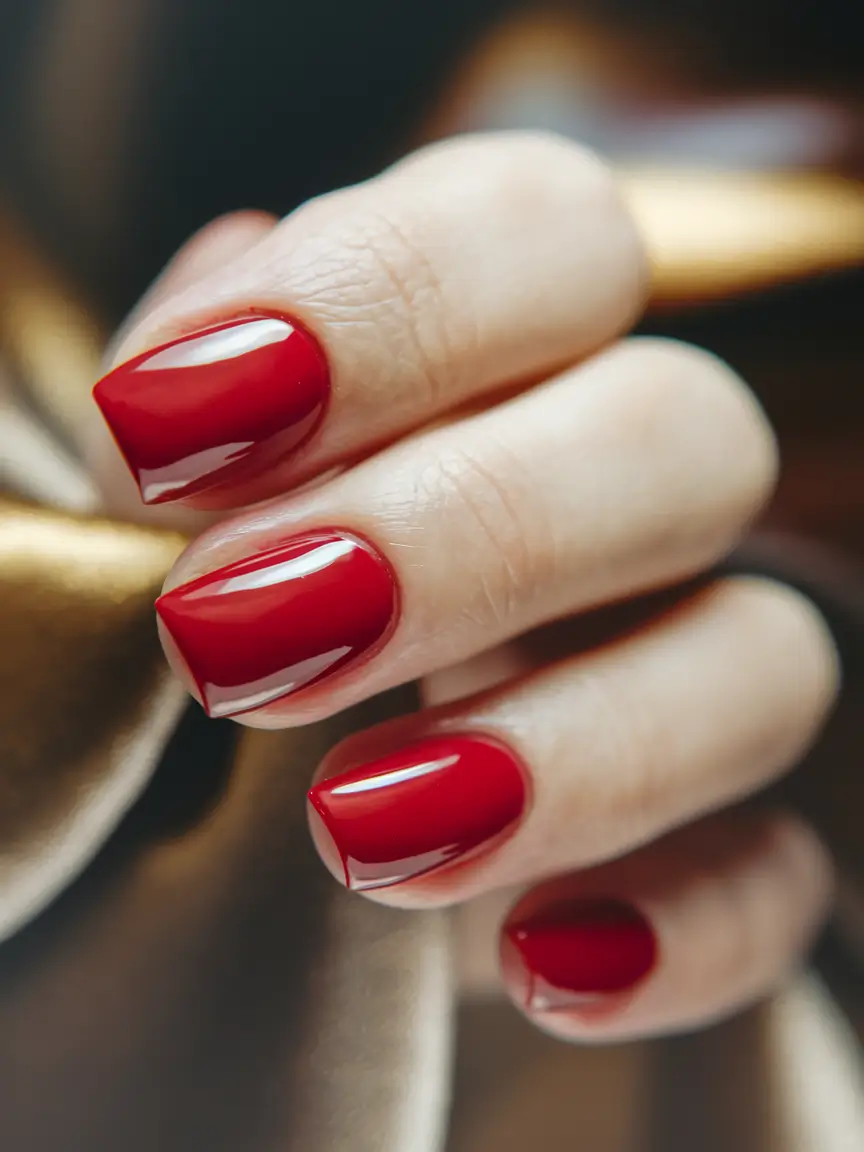 Fall 2025 Nail Color Ideas for 40+ Women Rich Crimson Intensity