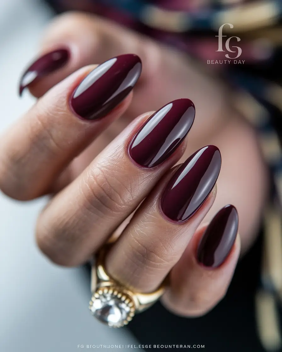 Fall 2025 Nail Colors for Fair Skin Deep Merlot Allure