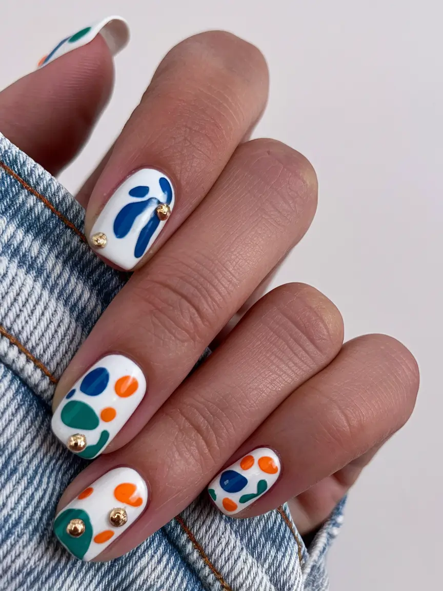 Fall 2025 Nail Colors for Fair Skin Playful Abstract Accents