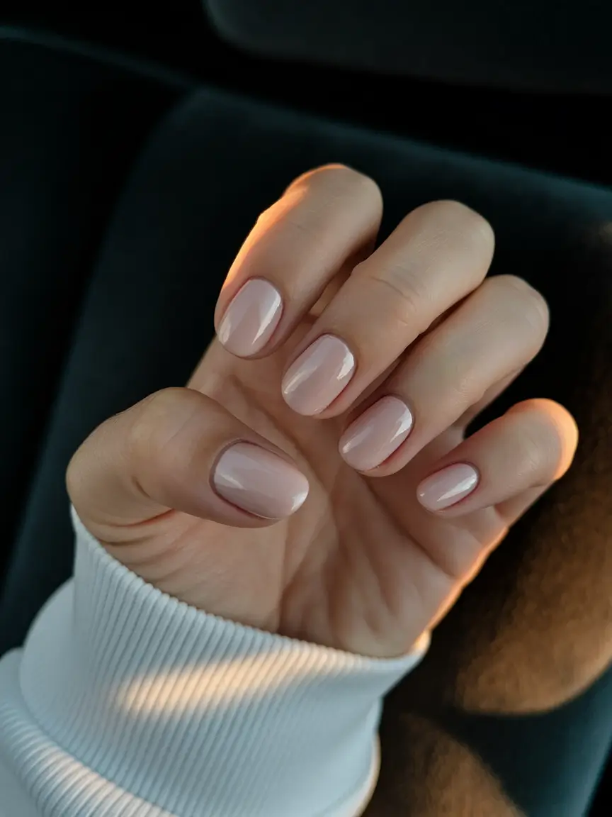 Fall 2025 Oval Shape Nails Short Nude Perfection for Clean Girl Fall