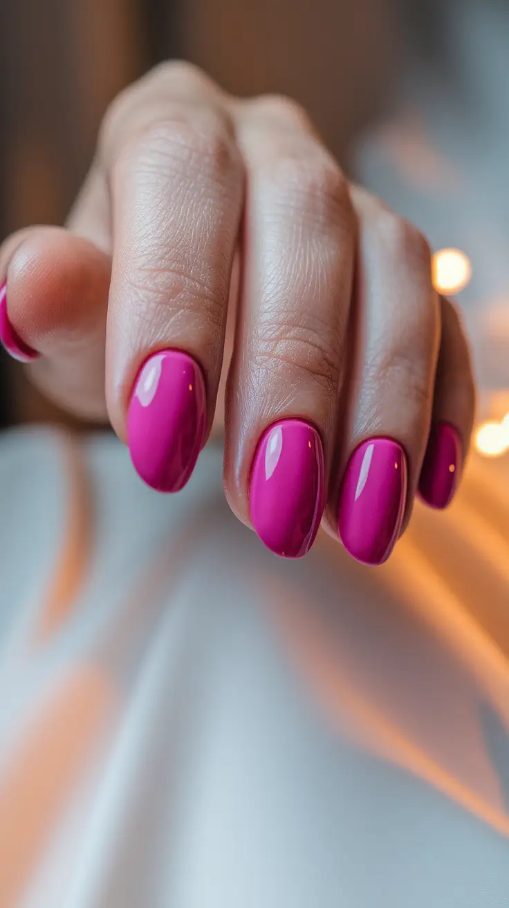Fall 2025 Season Nail Inspiration Magenta Mood Booster