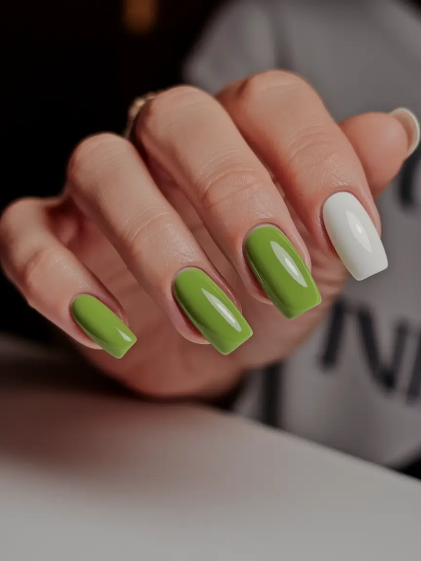 Fall 2025 Season Nail Inspiration Lime & Milk Nails That Break the Rules
