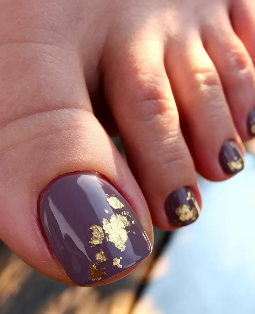 fall toe nail designs</p> Lavender luxe gold foil<div&stonr <p>