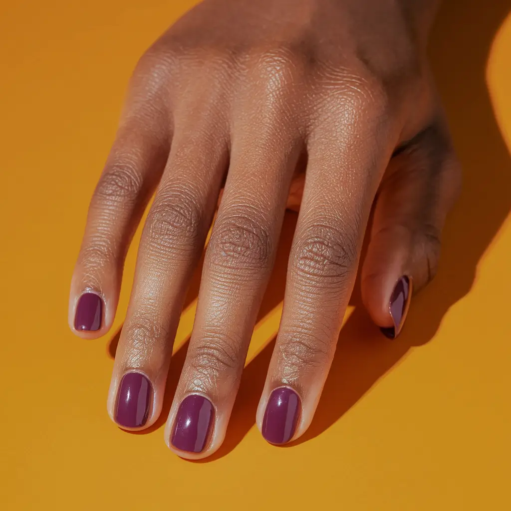 Fall Nail Colors for Dark Skin - 2025 Trends Plum Berry Charm