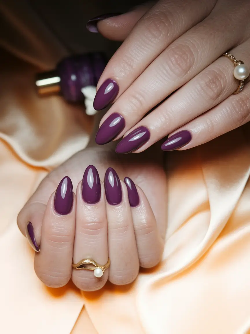 Modern Fall Manicure Ideas 2025 Royal Plum Allure
