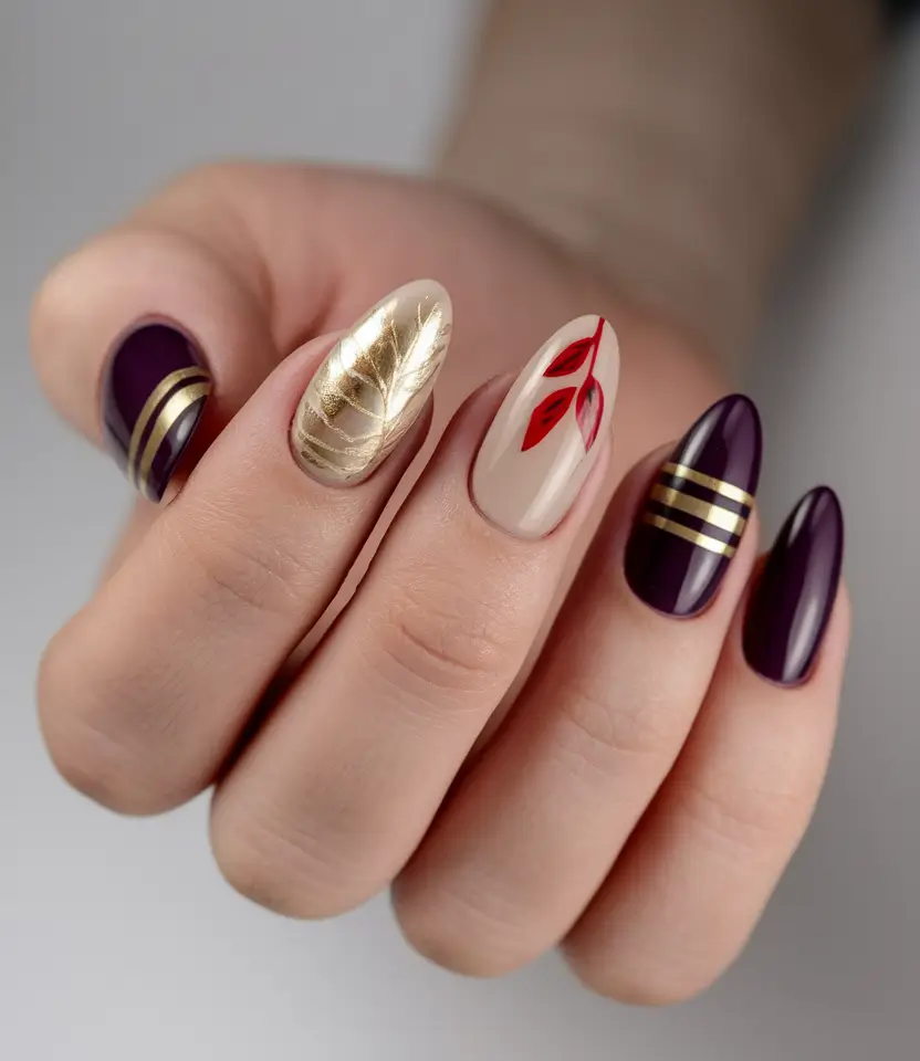 Nail Color Ideas for Women Over 60 - Fall 2025 Autumn Leaves Elegance