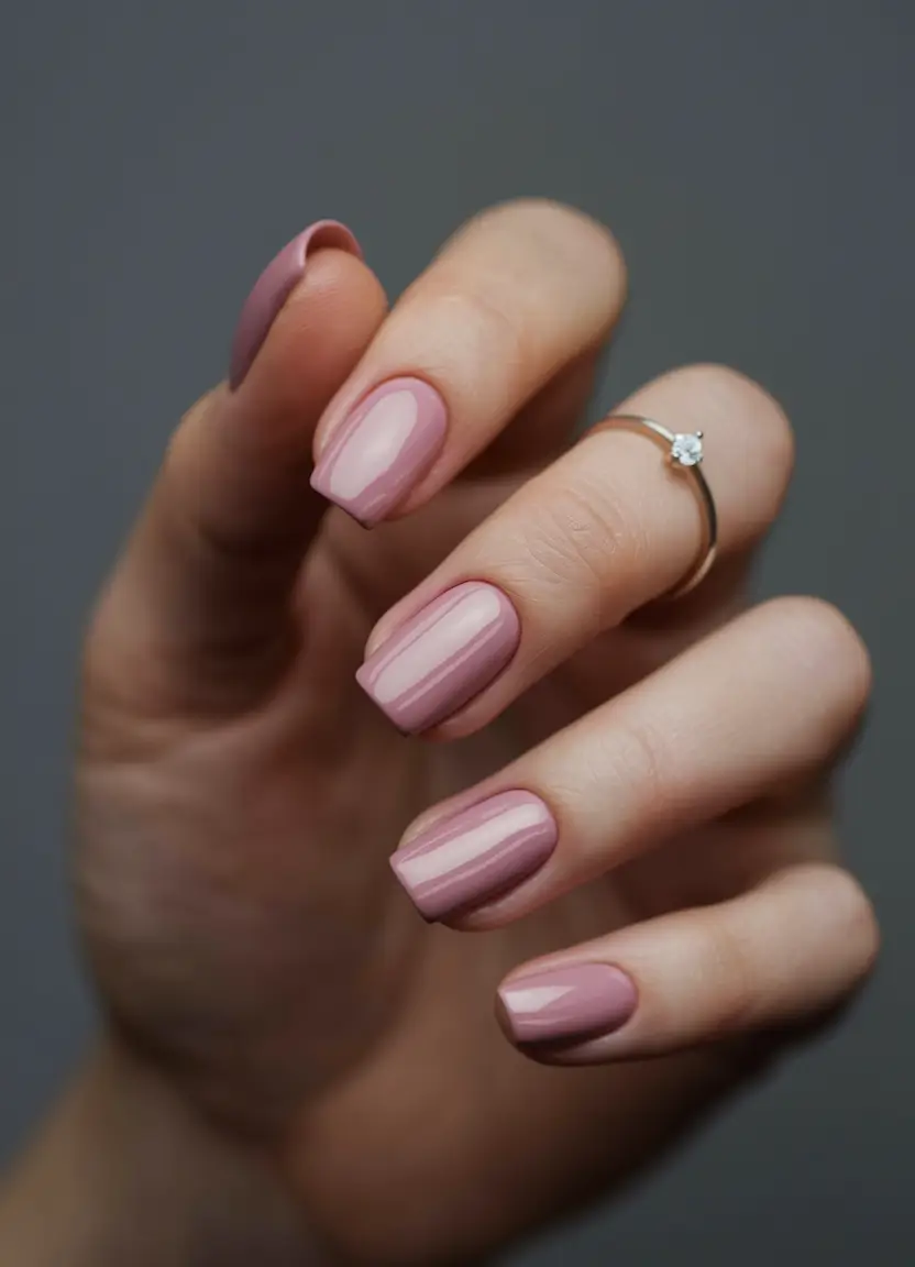 Nail Color Ideas for Women Over 60 - Fall 2025 Classic Rosy Mauve
