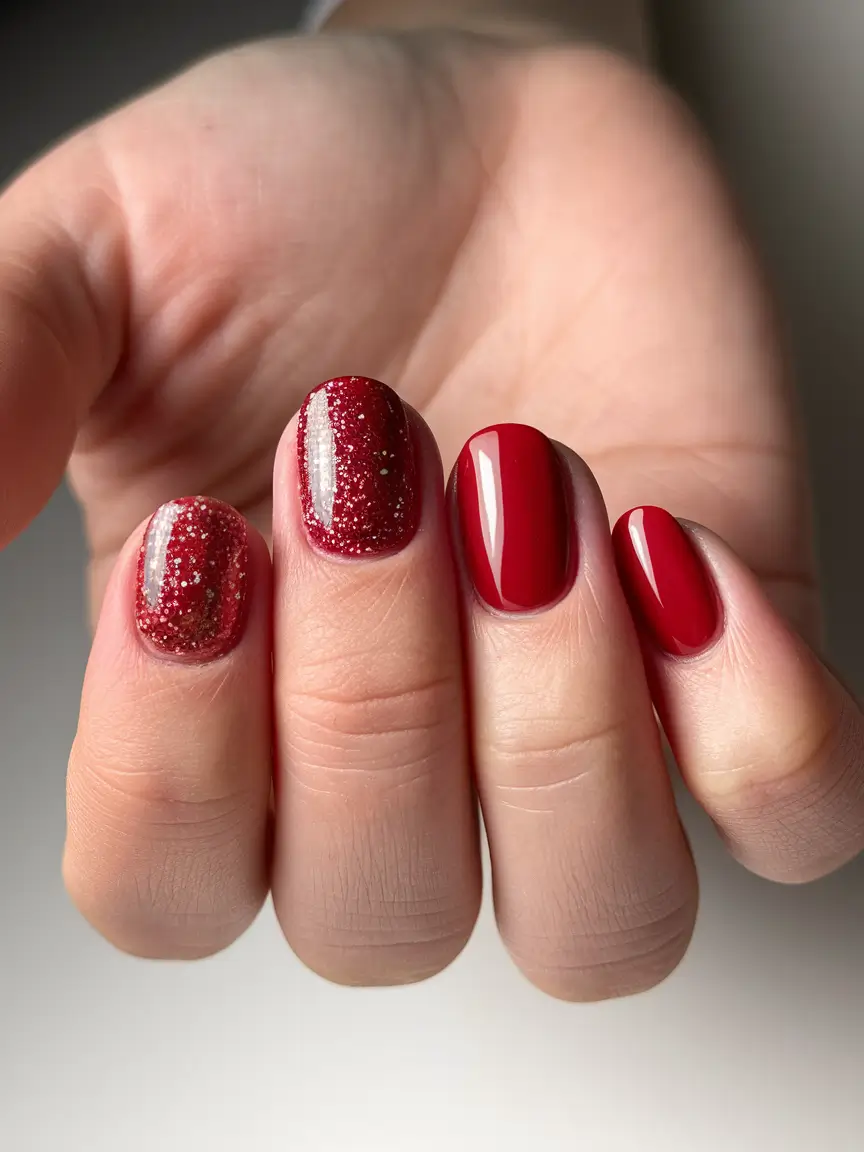 Nail Color Ideas for Women Over 60 - Fall 2025 Classic Red with a Festive Twist