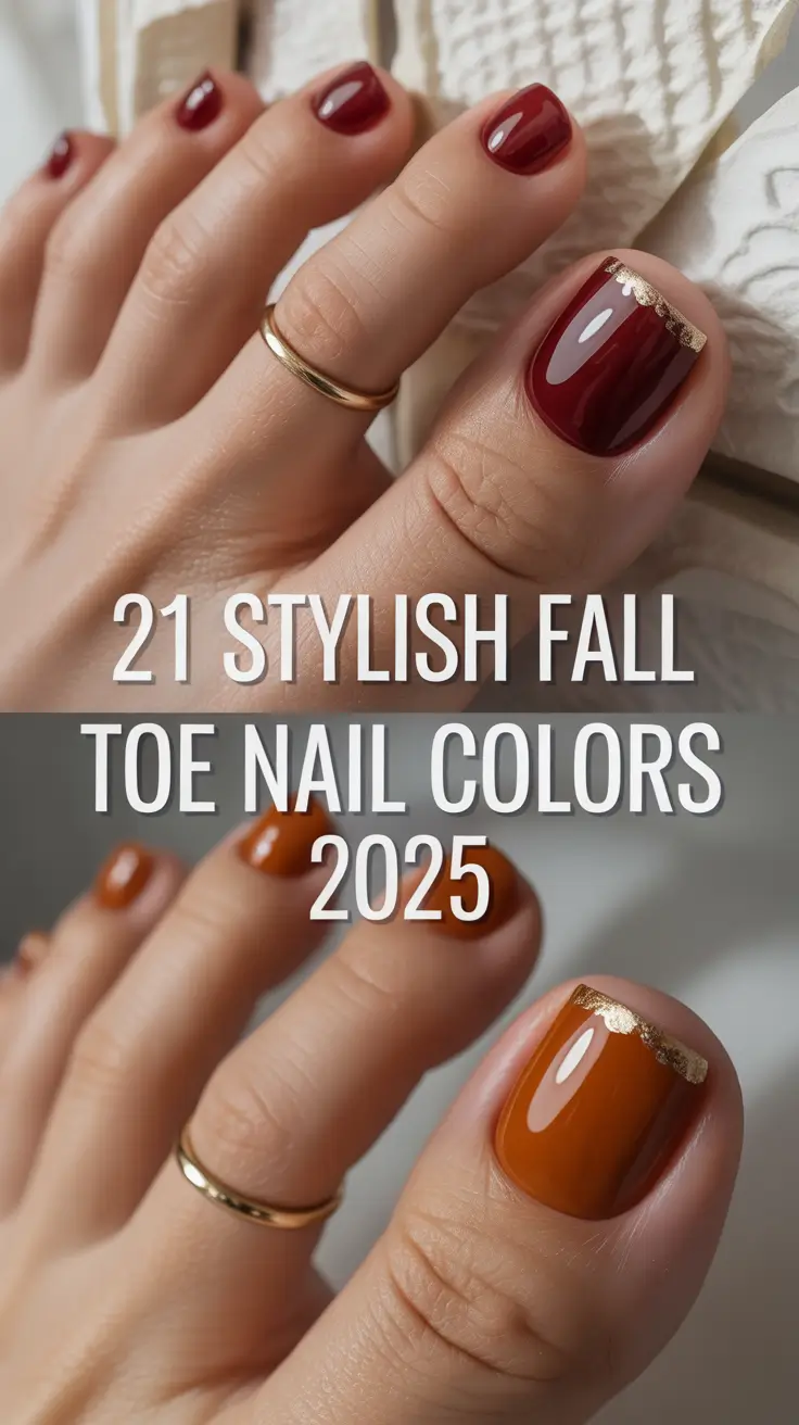 Stylish Fall Toe Nail Colors 2025: Cozy, Bold & Beautiful Autumn Pedicure Ideas
