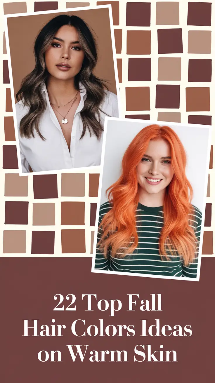 Top Fall Hair Colors Ideas 2025 on Warm Skin That Flatter Every Shade, from Tan to Olive
