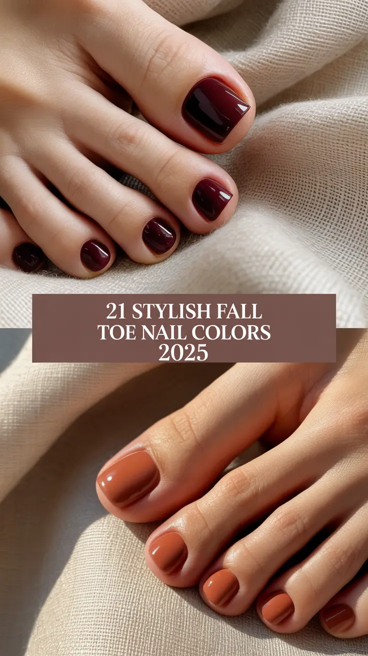 Stylish Fall Toe Nail Colors 2025: Cozy, Bold & Beautiful Autumn Pedicure Ideas