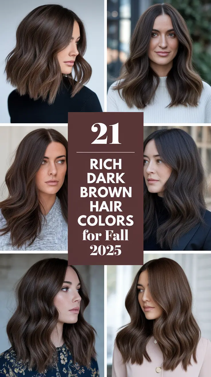 Rich Dark Brown Hair Colors for Fall 2025: 21 Timeless Ideas That Add Warmth and Glow