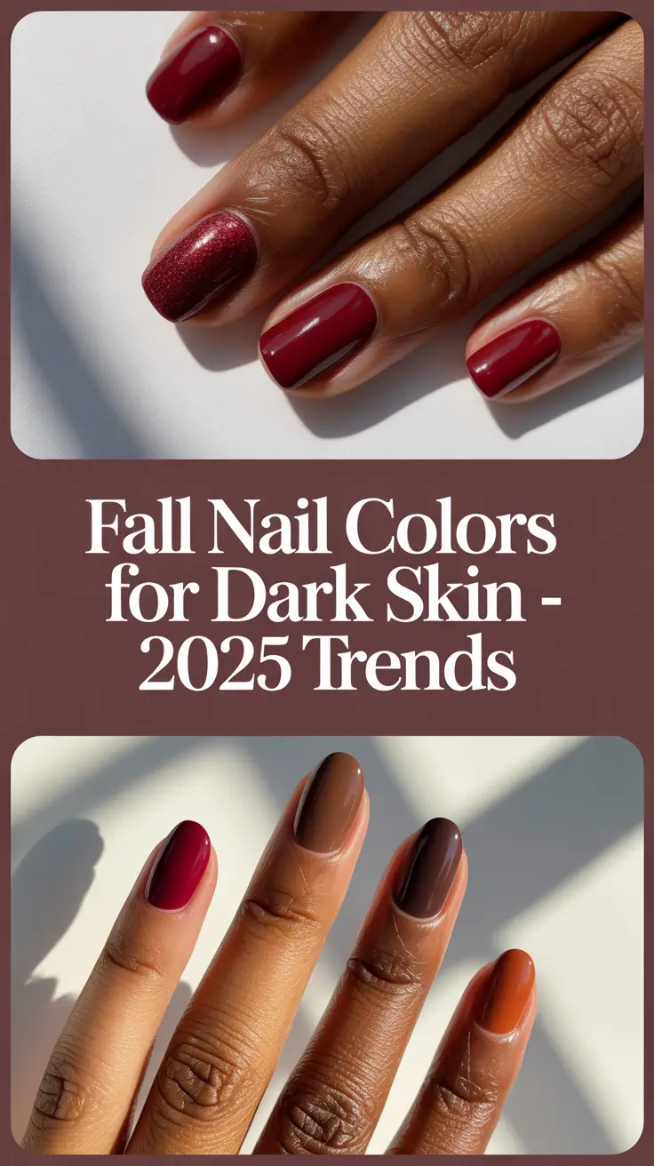 Fall Nail Colors for Dark Skin – 2025 Trends That Elevate Every Autumn Look