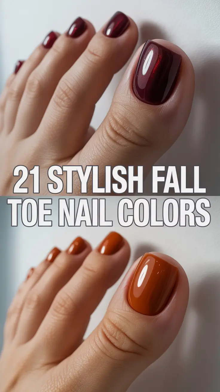 Stylish Fall Toe Nail Colors 2025: Cozy, Bold & Beautiful Autumn Pedicure Ideas