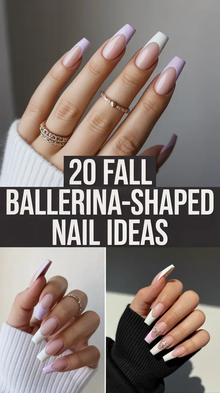 Fall Ballerina-Shaped Nail Ideas 2025 – Stunning Short & Long Seasonal Designs