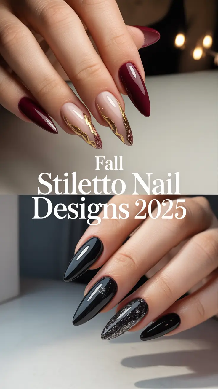 Fall Stiletto Nail Designs 2025 – Classy & Cute Ideas for the Season