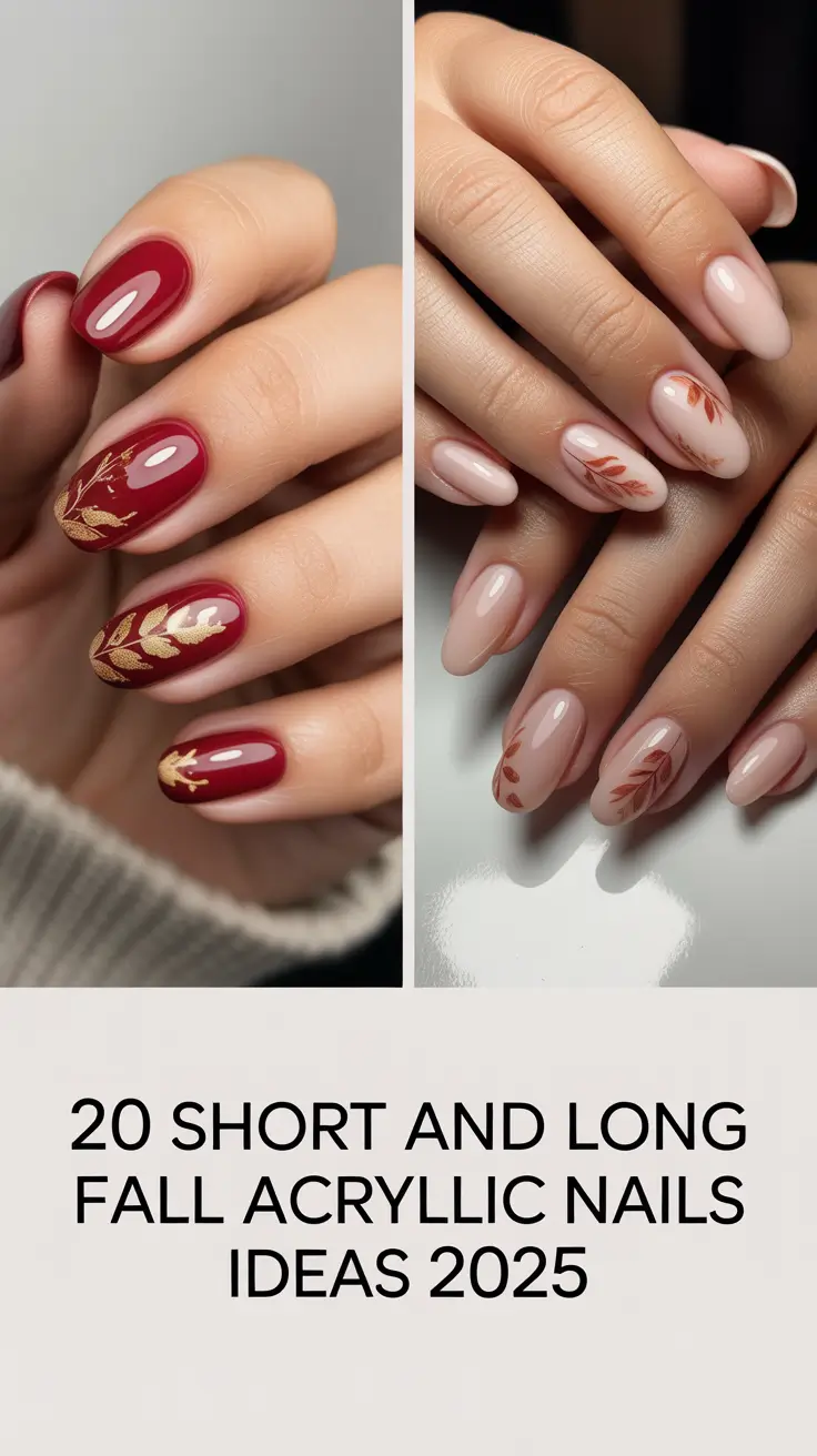 Short and Long Fall Acrylic Nails Ideas 2025: Trendy Designs from Simple to Baddie Looks