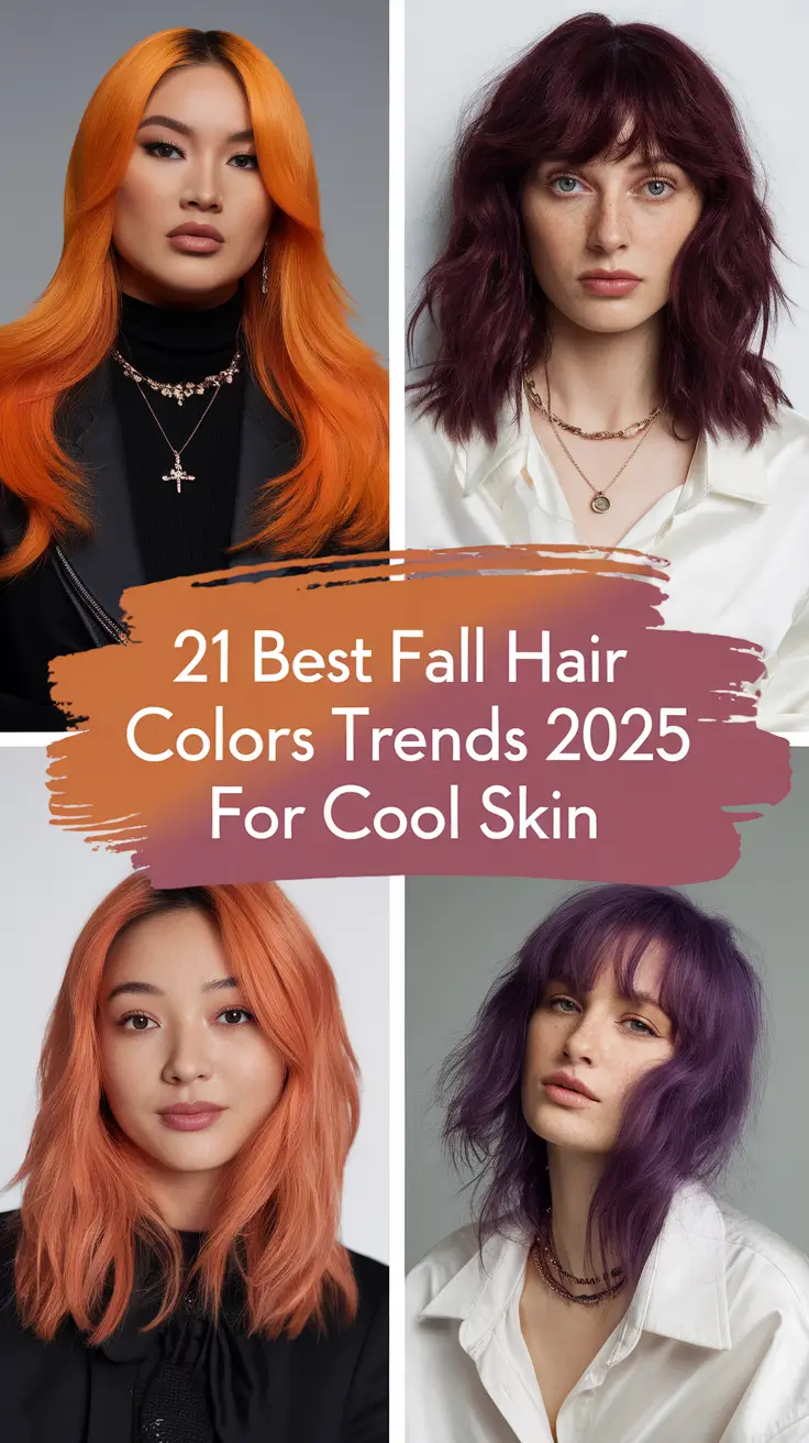 Best Fall Hair Colors Trends 2025 for Cool Skin Tones